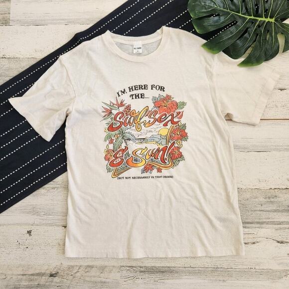 Re/Done 90s Easy 'Surf Sex Sun' T-Shirt Vintage White Short Sleeve Size XS - Picture 8 of 8